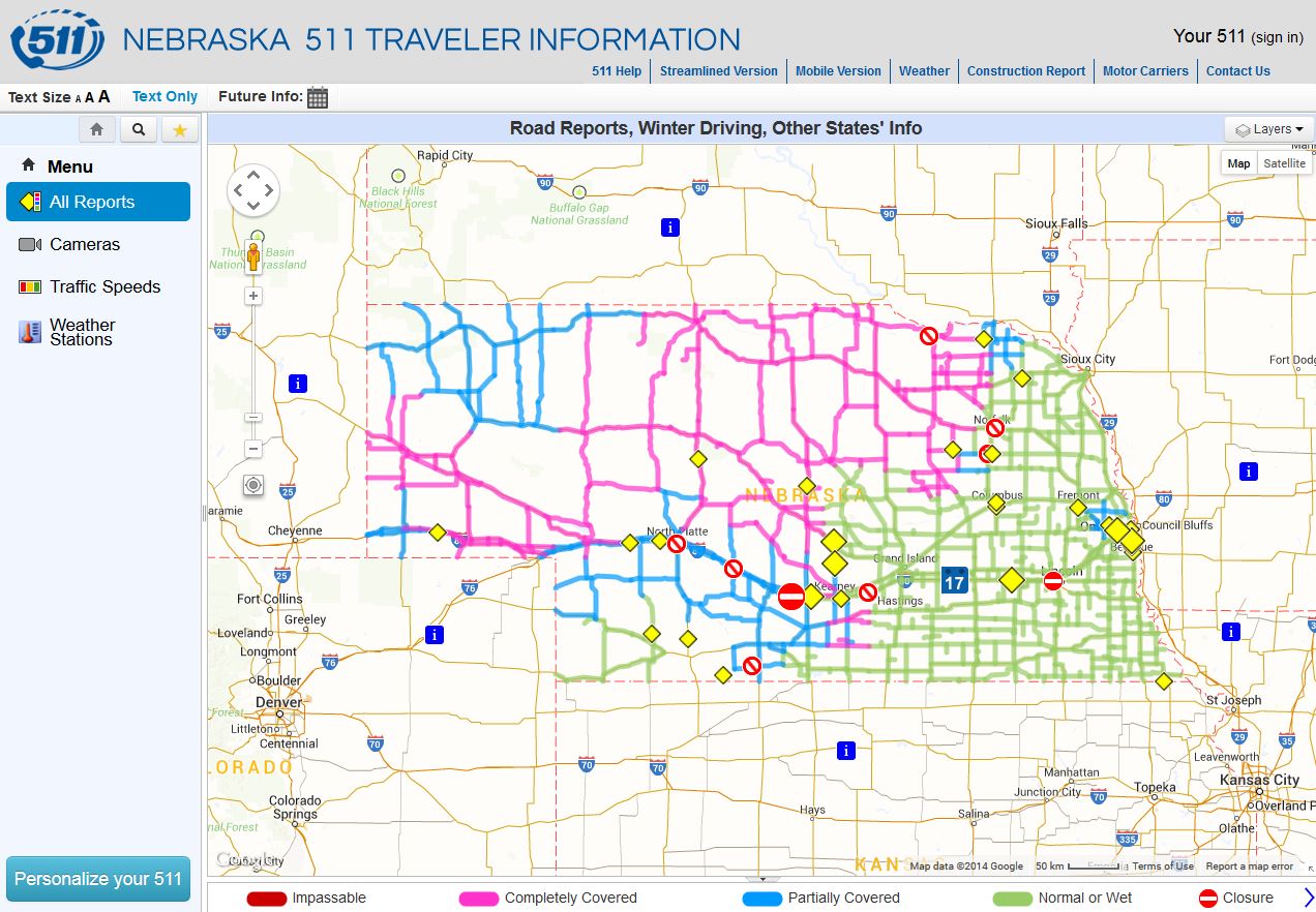 North Dakota Road Condition Map World Map